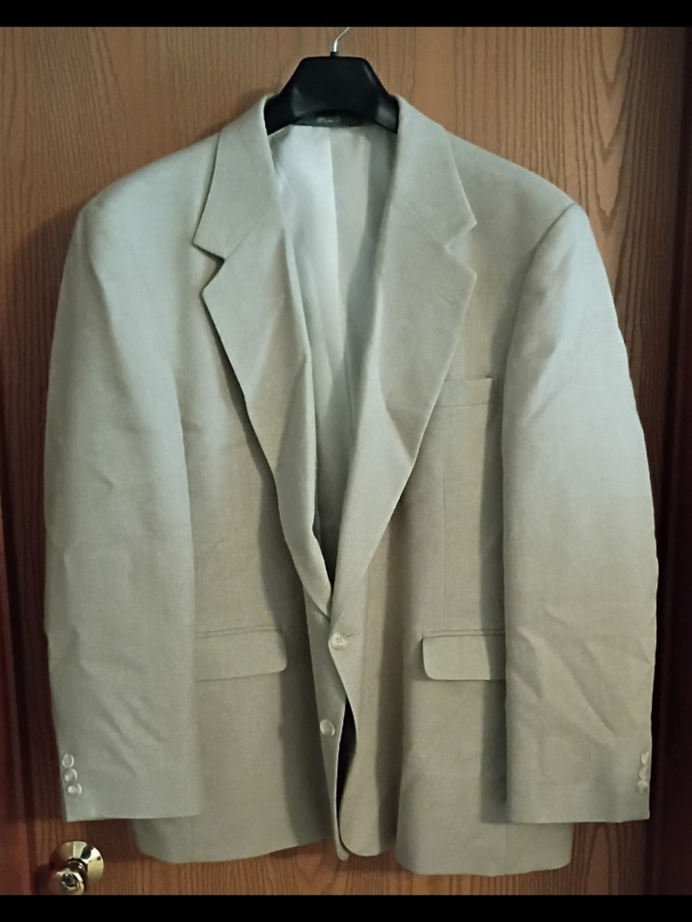 Haggar Light Cream Men's Blazer - Single-Breasted Sport Coat